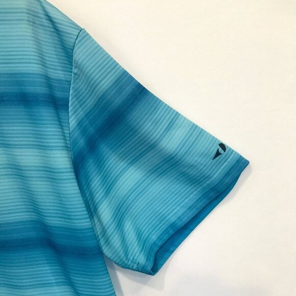 Grand Slam Air Flow Men's 3-Button Turquoise Striped Golf Polo Shirt Sz XXL - Picture 4 of 14